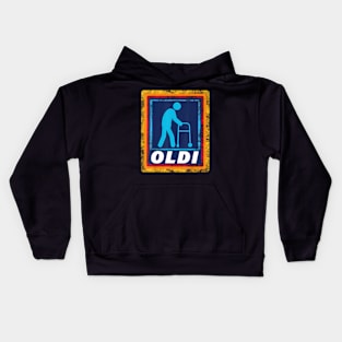 Vintage Oldi Folding Walker Fathers Day Kids Hoodie